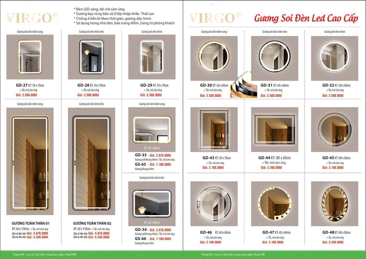 Catalogue và bảng giá Thiết bị vệ sinh VIRGO mới nhất /Page 48